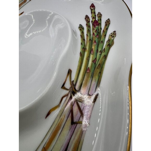 Royal Worcester Fine Porcelain Evesham Gold Asparagus Vintage Serving Plate Tray - Picture 3 of 9